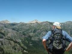 Bryan Burrell surveying Upper Bullion Canyon