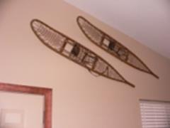 snowshoes in cabin