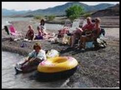 Skiing and Fishing at Piute Lake beach near the Paiute Trail and Junction Utah