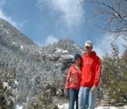 Guests on High Bullion Trail in winter