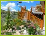 Rock Garden by the stairs of the Bullion Creekside Cabin near the Paiute Trail