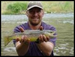 Fly-fishing guest of Bullion Creekside Retreat
